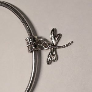 Silver Dragonfly Charm for Pandora Style Bracelet‎